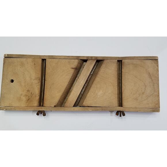 Cabbage Slaw Kraut Slicer Dual Blade Fermenting Wooden Rustic Decor Kitchen Ware - Picture 2 of 3